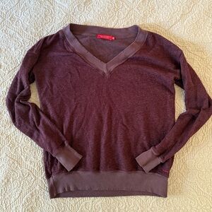n:philanthropy Burgundy V-Neck Sweater SweatShirt